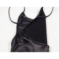 Noir Pulse Mini Dress – Faux Leather Bodycon  Glossy finish. Bold curves. Night-ready confidence.