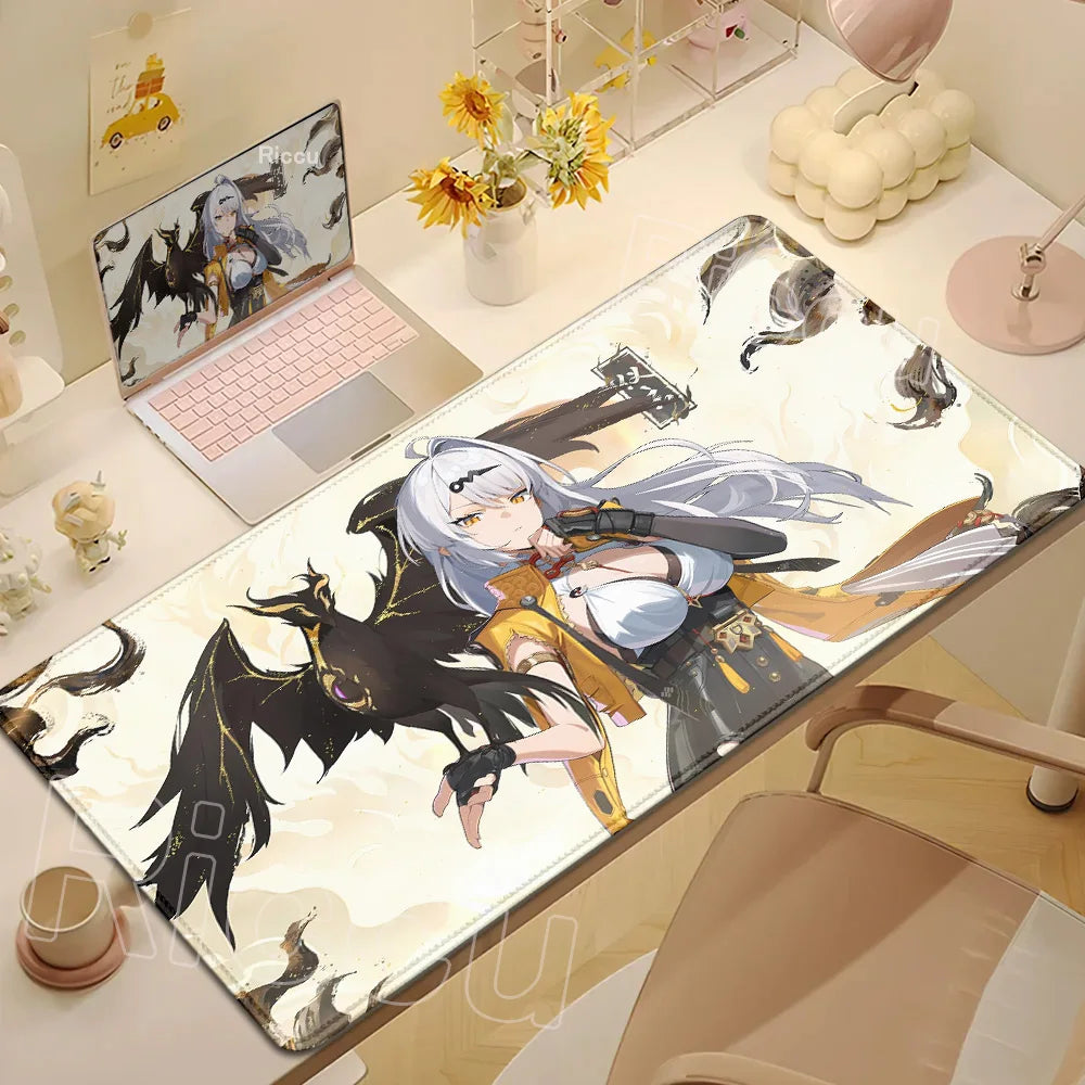 Anime Cute Ye Shunguang Mouse Pad Girl Zenless Zone Zero ZZZ Game Non-slip Mousepad XXL Keyboard Desk Mat 900x400mm Big Mice Mat
