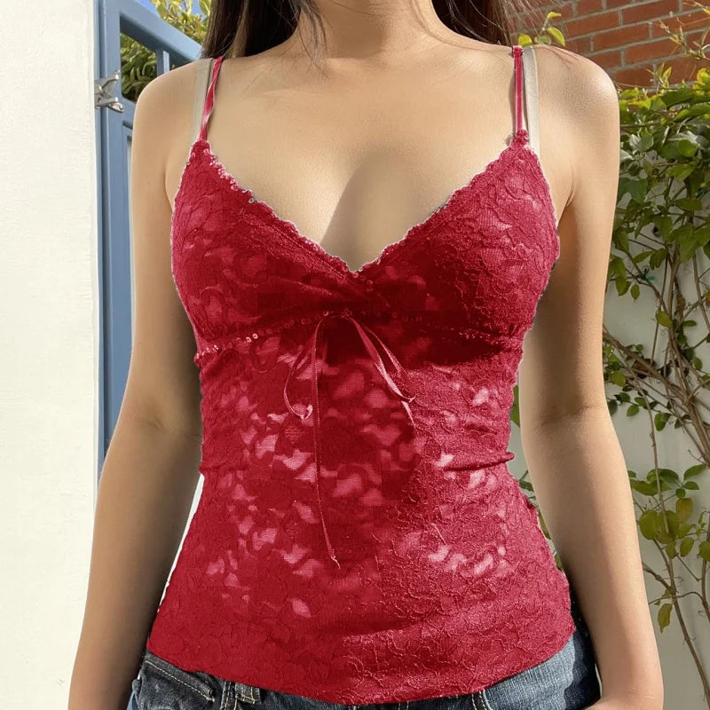 FairyMuse Lace Top – Y2K Coquette Aesthetic  Delicate, dreamy, and effortlessly enchanting.