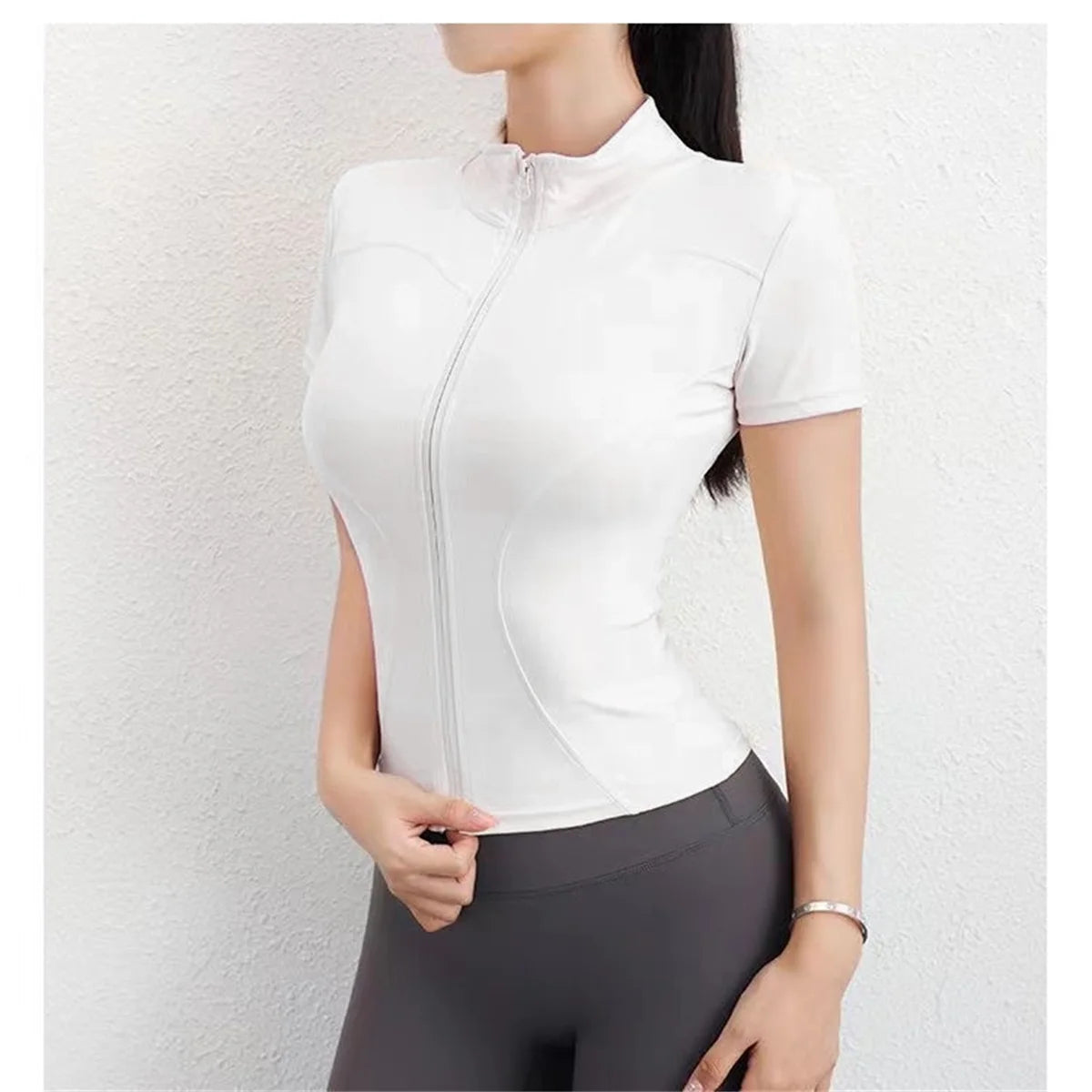 Zip Active Sport Jacket – Slim Fit Short Sleeve Top  Lightweight feel. Sleek fit. Performance ready.
