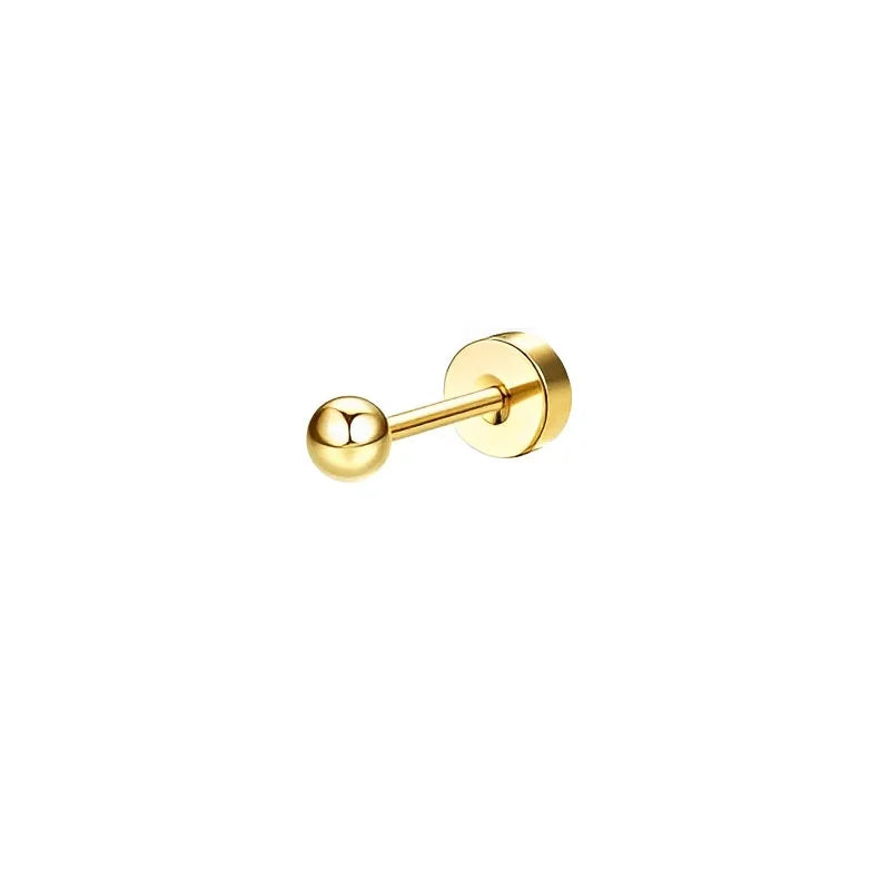 PureSafe Flat Back Earrings – Surgical Steel Studs  Gentle on skin. Sleek in style. Made for everyday comfort.