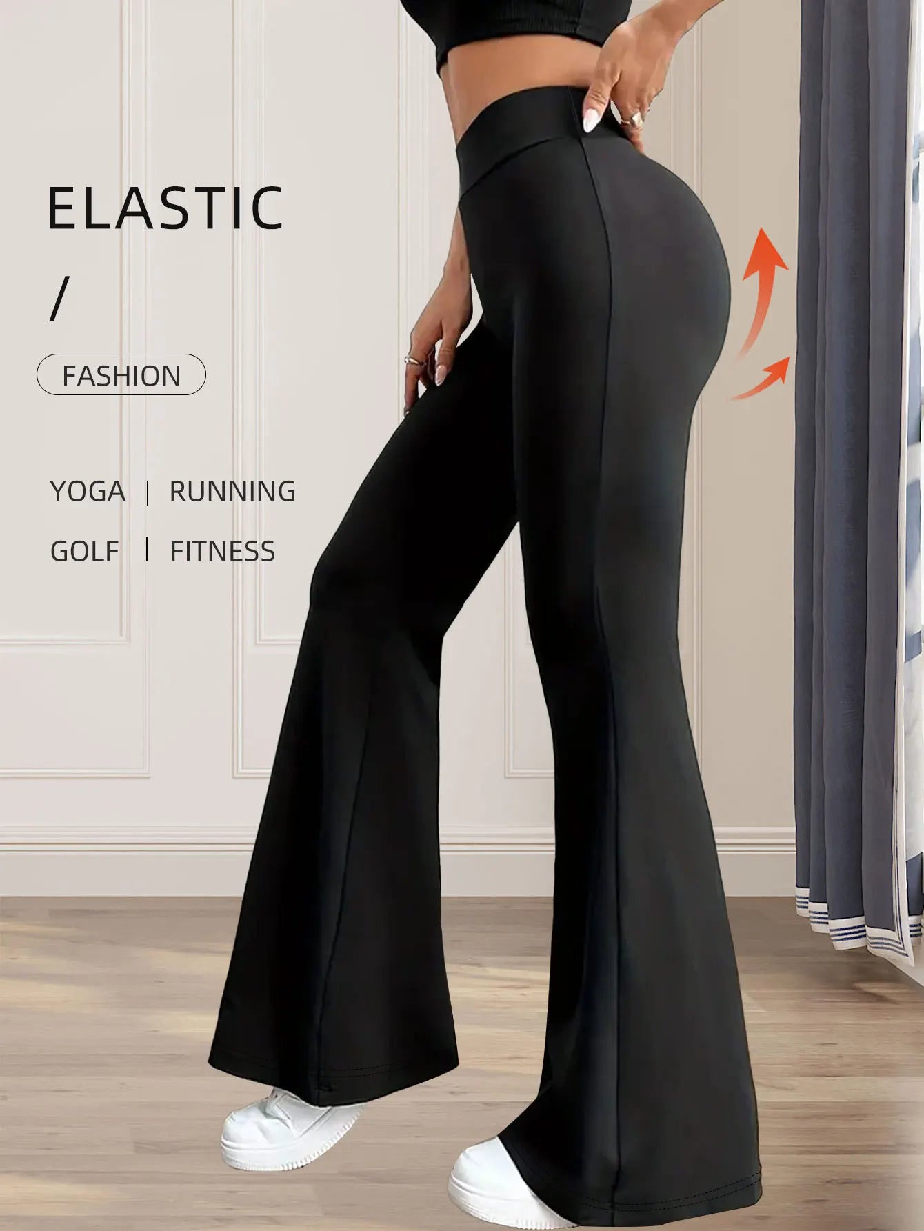 FlareMuse Pants – High-Waist Slim Flared Trousers  Sculpted fit. Elegant flare. Effortless confidence.