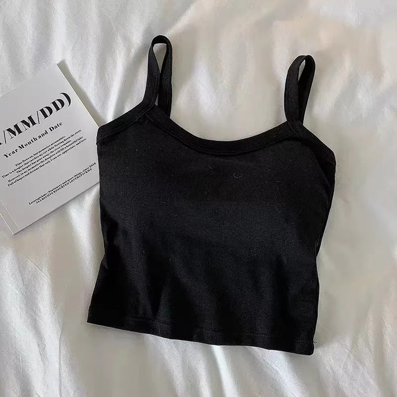 Silk Muse Crop Top – Sleeveless Camisole Essential  Simple. Sexy. Made to elevate your everyday look.