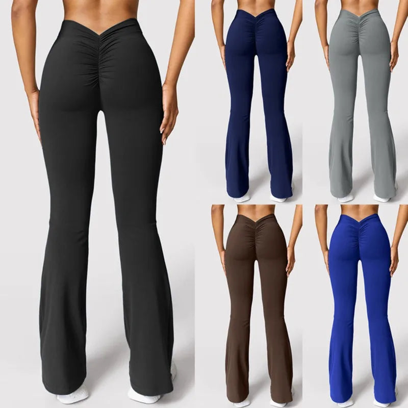 V-Shape Flare Leggings – High-Waist Push-Up Fit  Sculpt your curves. Elevate your style. Move with confidence.