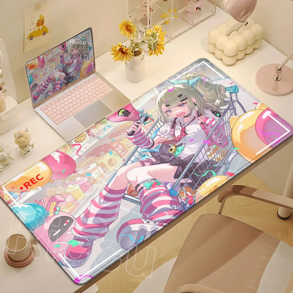 Anime Cute Ye Shunguang Mouse Pad Girl Zenless Zone Zero ZZZ Game Non-slip Mousepad XXL Keyboard Desk Mat 900x400mm Big Mice Mat