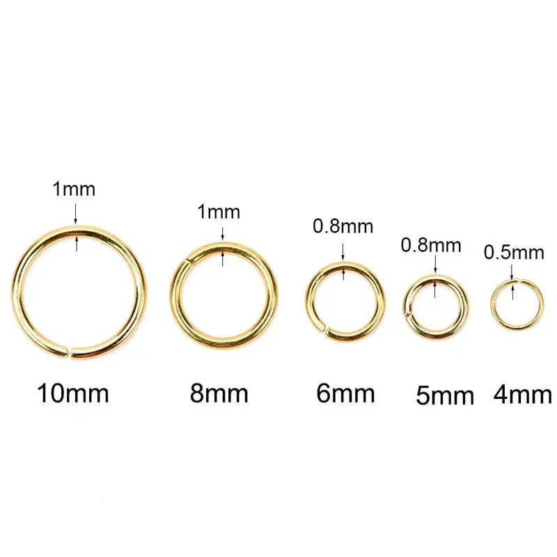 ProLink Jump Rings Set – 100PCS Stainless Steel Connectors  Strong hold. Clean finish. Built for creativity.