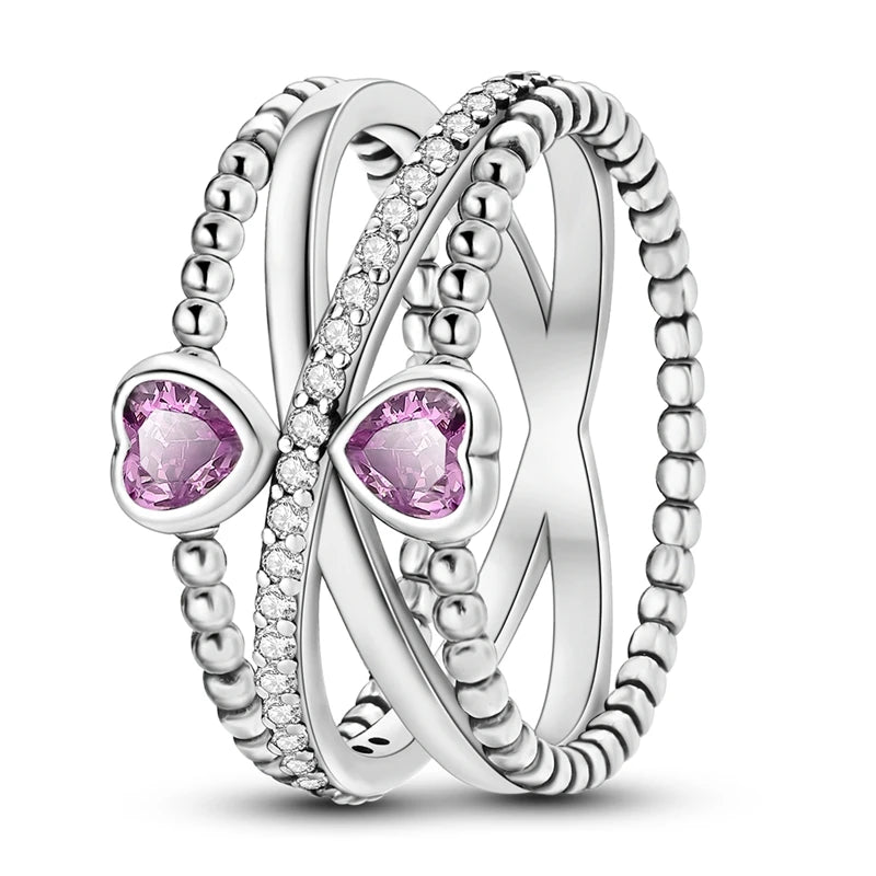 InfinityTwist Ring – 925 Silver Zircon Band  Elegant lines. Timeless shine. A symbol of forever.