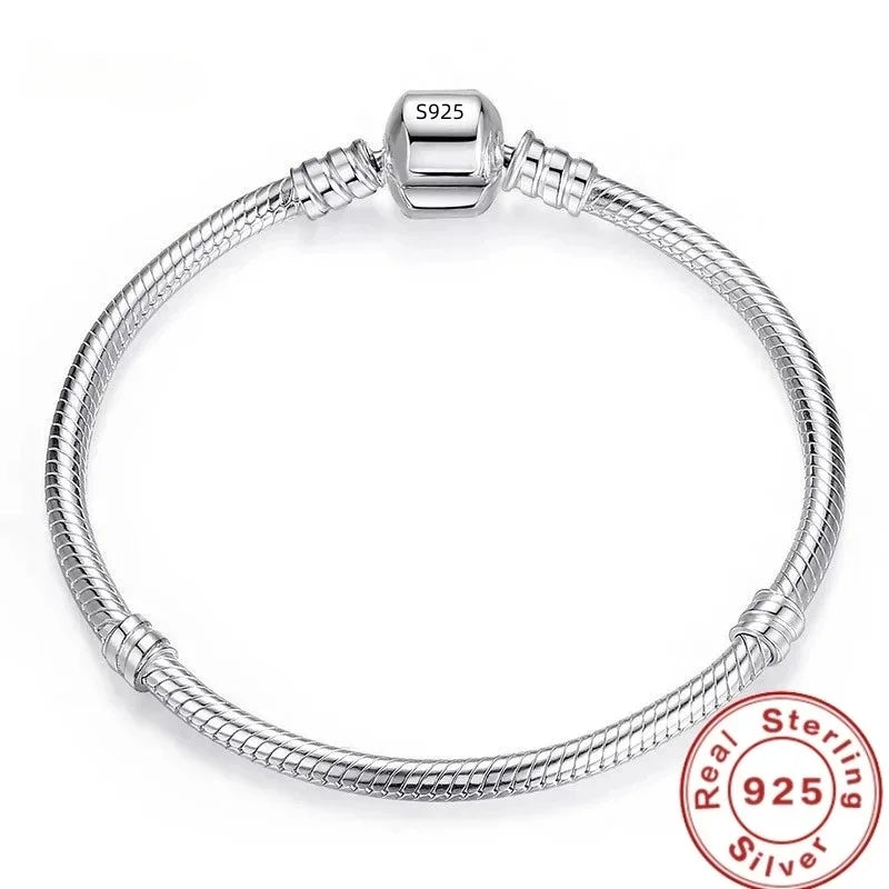 SilverSerpent Bracelet – 925 Sterling Snake Chain  Smooth shine. Timeless design. Pure elegance.