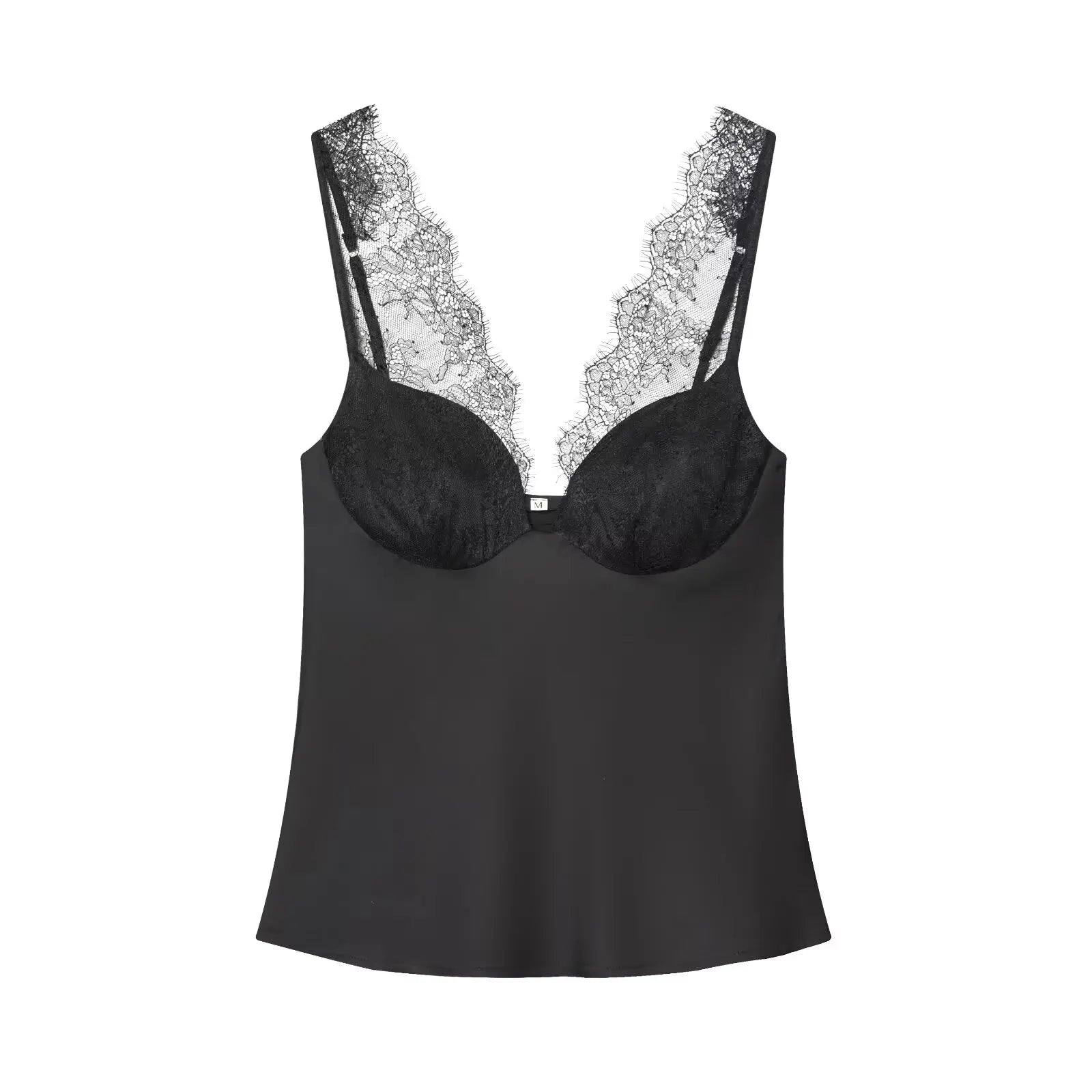 Lace Véra Deep V Top – Elegant Sling Chic Style  Delicate lace. Bold confidence. Effortless elegance.