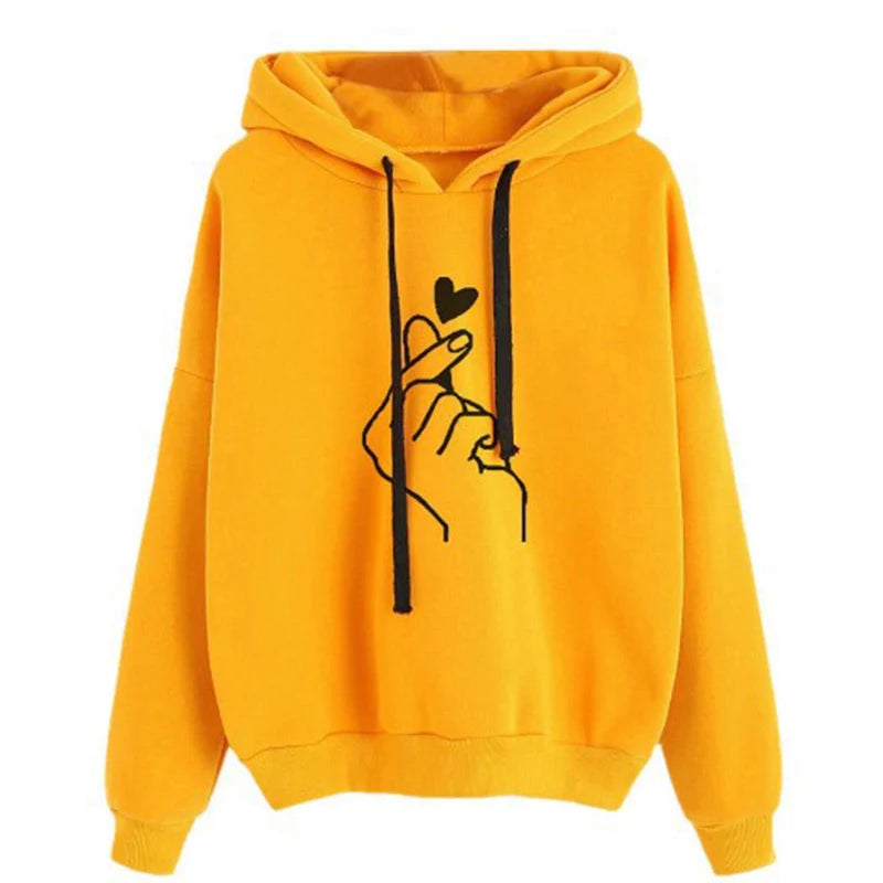HeartCozy Hoodie – Korean Fleece Loose Fit  Warm feel. Cute detail. Everyday comfort.