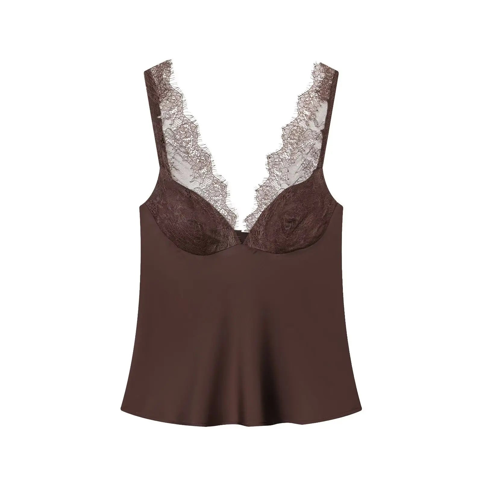 Lace Véra Deep V Top – Elegant Sling Chic Style  Delicate lace. Bold confidence. Effortless elegance.